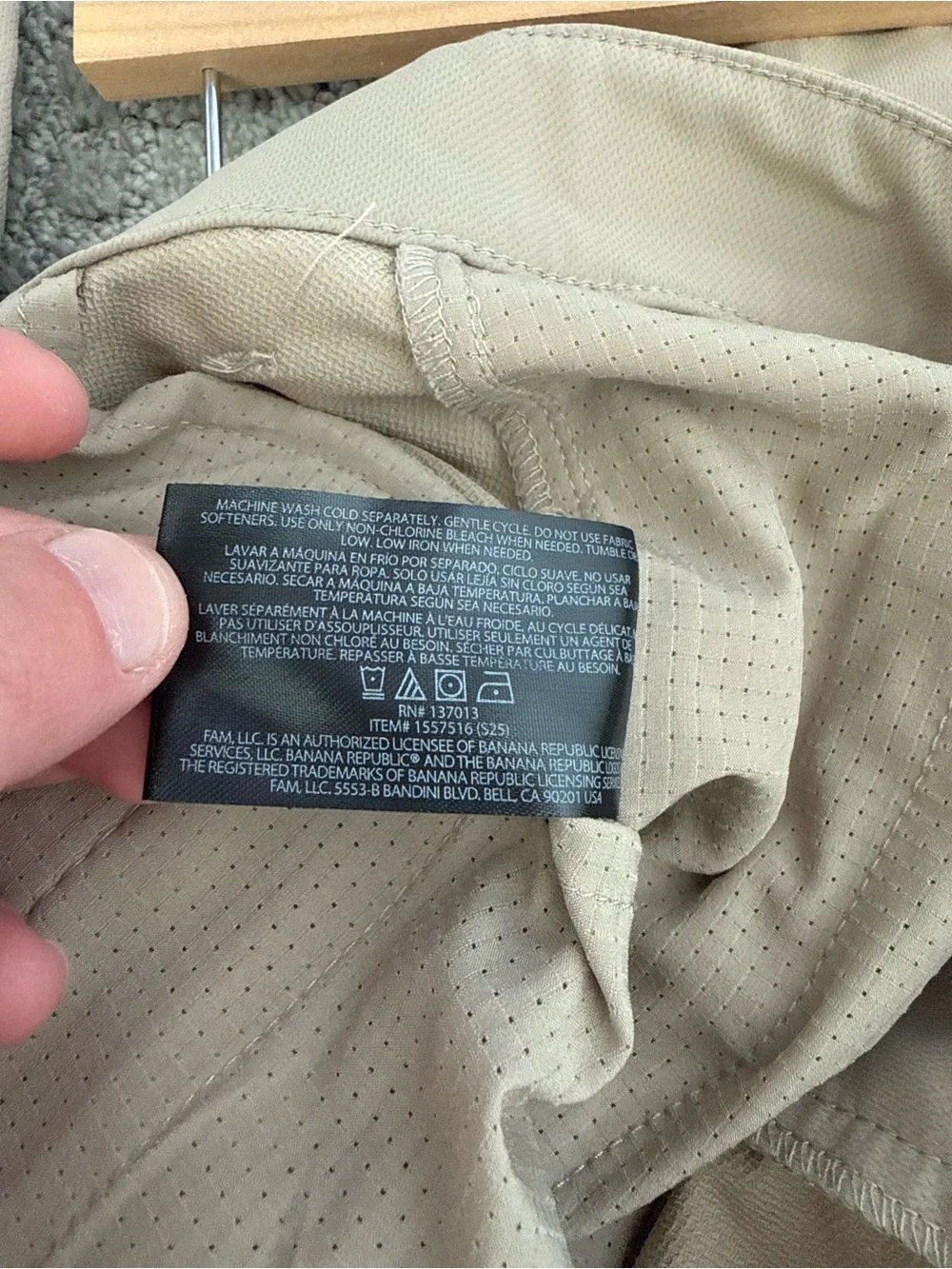 Banana Republic Men’s Performance Pants Beige Khaki 32x29 Stretch Chino
